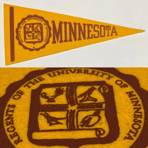 Vintage 1950 Minnesota Golden Gophers Big University Mini Pennant 4x9 Big Ten Cover