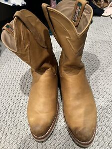 Tecovas Ranch Wear The Knox Men's 9.5 EE Wheat Leather Crepe Soles Western Boots