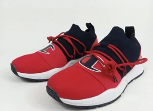 Champion Men’s Size 10.5 Sneakers Hyper-R Lo Navy Scarlet Red Low Top NWT - Picture 1 of 14