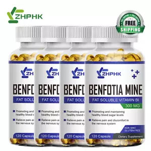 Benfotiamina 300mg 120 Cápsulas Vegetales Vitamina B1 Grado Premium Mega Valor - Imagen 1 de 16