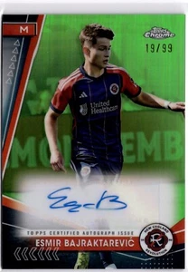 Esmir Bajraktarevic 2024 Topps Chrome MLS Auto Green Refractor Revolution #19/99 - Picture 1 of 2
