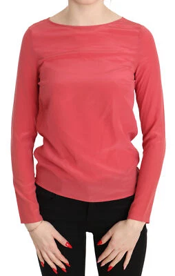 Blusa PATRIZIA PEPE 100 % Seda Rosa Manga Larga Mujer Top IT42/US8/M PRECIO DE VENTA SUGERIDO POR EL FABRICANTE $300 Foto 1 de 4
