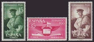 Fernando Poo 210/12 1962 Día del Sello Correo-Alegoría del correo MNH - Picture 1 of 1