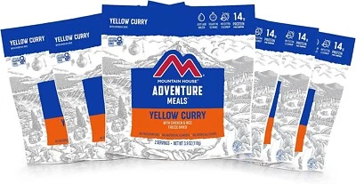 Mountain House Yellow Curry with Chicken & Rice Backpacking & Camping- 6 Pouch