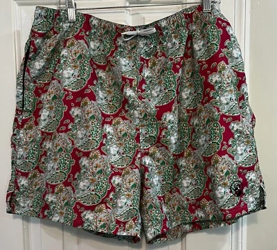 Southern Proper Swim Stuff Men’s XXL Pink Paisley Trunks 42-44 Drawstring Waist - Image 1 of 4
