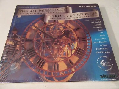 Reloj De Colección The All Paper, Años 90, Modelo Puzzle 3D, Nuevo en Plástico, La Torre de la Paz Foto 1 de 4