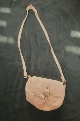 Women's ELLE JAE GYPSET Crossbody Pink Suede Purse Designer Small Brass Trim - Image 1 of 4