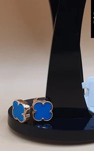 Women's real rose gold 585/14K EARRINGS - Picture 1 of 2