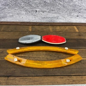 Vintage Wheel Reflector Set Curved  Spoke Mount RR-950 Amber Curve Ovoid 950 - Picture 1 of 12