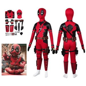 Kids X-Men Deadpool 3 Wade Winston Wilson Cosplay Halloween Jumpsuits Boys Girls - Bild 1 von 20