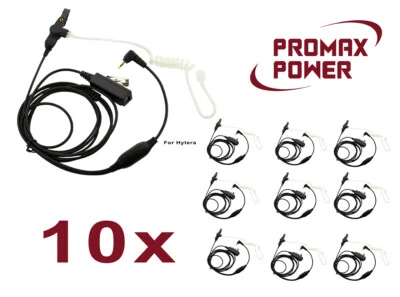 10x Acoustic 2-Wire PTT Earpiece for Hytera Radios PD355LF, PD368, BD302i, TD360 - Image 1 of 4