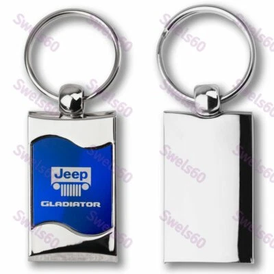 Au-Tomotive Gold for Jeep Gladiator Rectangular Blue Key Ring Keychain Key Chain - Image 1 of 4