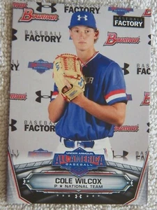 San Digo Padres Cole Wilcox 2017 Bowman Under Armour All-American Card - Picture 1 of 1