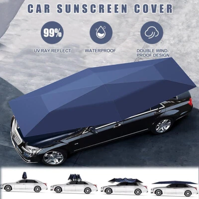Fully Automatic Portable Anti-UV Protection Car Umbrella Roof Tent Cover Remote - Image 1 of 4