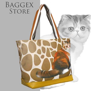 Furbabies Exotic Shorthair Original portrait drawing printed Canvas Tote Bag (L) - Bild 1 von 12