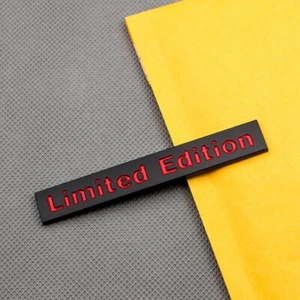 Black Metal Limited Edition Red Coated Badge Logo 3D Sport Racing Emblem Sticker - Bild 1 von 6