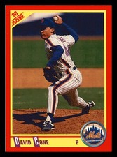 1990 Score David Cone New York Mets #430 Centered Mint