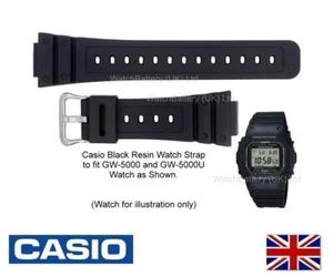 Original Casio Uhrenarmband Band für GW-5000, GW-5000U - 10627149 - SCHWARZ - Bild 1 von 5