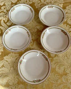 Limoges antike rosa Rosen Beerenschalen 5er Set - Bild 1 von 2