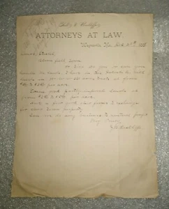 1888 LETTER Written By A Waynesville Missouri Attorney - Picture 1 of 4