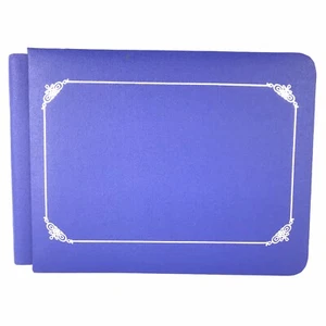 Creative Memories Blue 5 x 7 Album Silver Swirl Trim - Picture 1 of 10