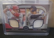 Mike Trout And Aaron Judge 2022 Topps Tribute Dual Relic - 1/199