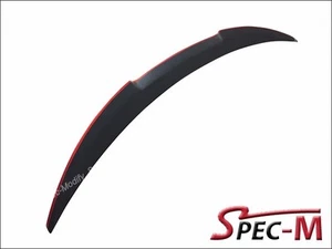 M4 Style Matte Black w/ Red Line Trunk Lip Spoiler For BMW F82 M4 Only 2014+ - Picture 1 of 2