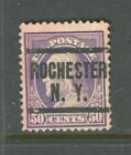 Rochester NY 204 precancel on 1912 Fifty cent denom, Scott Cat $30
