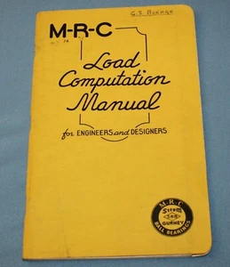 Marlin Rockwell Ball Bearings / Gears Load Computation Engineering Design Manual - Picture 1 of 6