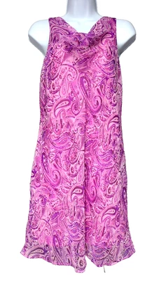 Vestido Vintage Y2K Sin Mangas de Gasa Rosa Paisley Estrás Coqueta Femenino Foto 1 de 4