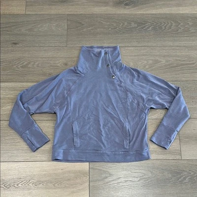 ZELLA GIRL Purple Snap Turtleneck Long Sleeve Pullover Sweatshirt Size M 10/12 - Image 1 of 4