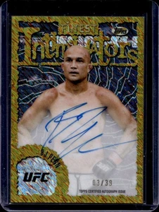 2024 Finest UFC BJ Penn Intimidators Auto Gold Shimmer Refractor #3/39 - Picture 1 of 2