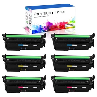 6PK CE261A-63A 647A C Y M Toner Set for HP Color LaserJet CP4520 CP4025 CP4025N - Image 1 of 4
