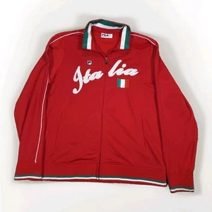 Fila ITALIA City Casual Track Jacket Full Zip Red Size 4XL - Picture 1 of 7