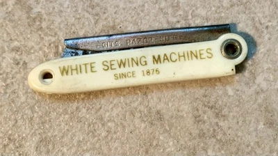 Vintage White Sewing Machines Advertising Razor Knife Gits Razor - Image 1 of 3