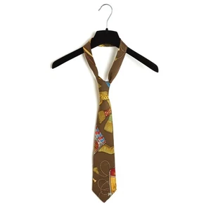 Hermès Corbata Twilly 1989 Tambores Marrón Claro Sarga Bufanda Corbata Nudo... - Imagen 1 de 6