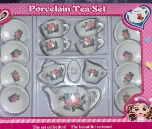 SPIELZEUG PORZELLAN 16 TEILE MINI Made In CHINA TEESERVICE Floral - Bild 1 von 6