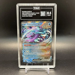 2024 POKÉMON WALKING WAKE EX PARADOX CLASH TINS TAG 8.5 NM MT+ ANCIENT #127 - Picture 1 of 3