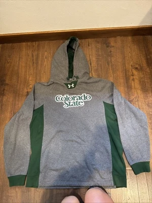 Colorado State University Rams Under Armour Cold Gear Sweatshirt Gray Size L - Image 1 of 4