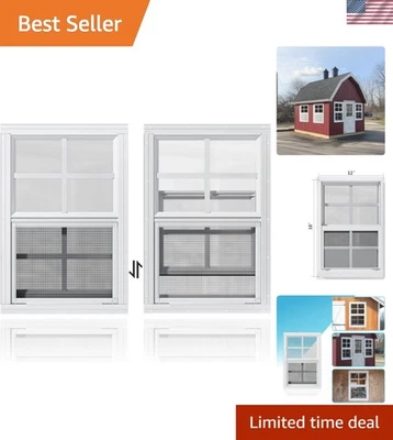 Modern Flush Mount Shed Windows 12" x 18" - Easy Install for Sheds and Coop - Image 1 of 4