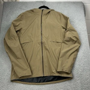 Chaqueta cortavientos grande Lululemon Outpour Shell marrón tostado con capucha para hombre - Imagen 1 de 8