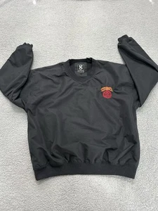 VTG USC Trojans Windreaker Men's Large Gear Black Long Sleeve Pullover Top - Picture 1 of 10