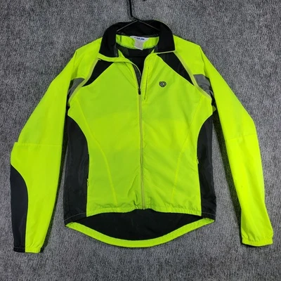 Pearl Izumi Hi-Viz Cycling Jacket Men’s Medium Full Zip Windbreaker Reflective - Image 1 of 4