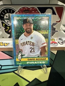 2025 Topps Heritage David Bednar #401 SP Blue Sparkle - Pirates - Picture 1 of 2