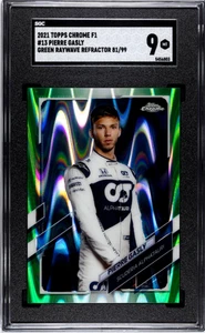 Topps 2021 cromo F1 #13 Pierre Gasly Scuderia verde Raywave ref. /99 SGC 9 - Imagen 1 de 2