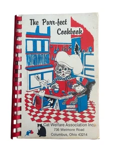 "The Purr-fect Cookbook," by the Cat Welfare Association Columbus Ohio 1988 Vtg - Picture 1 of 5