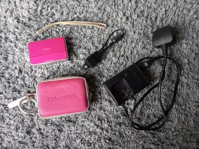 Sony Digital Camera Cyber-shot DSC-T2 8.1MP Pink Tested - Image 1 of 4