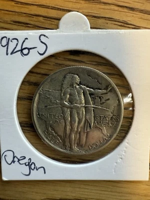 1926-S Oregon Trail Commemorative Half Dollar, Highly Sought After Commem - Image 1 of 4