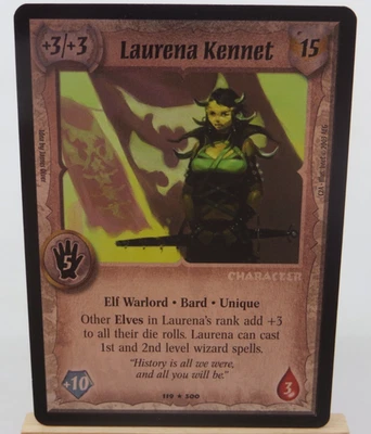 WARLORD Saga of the Storm CCG Foil Elf Character Card LAURENA KENNET 119/300 - Image 1 of 2