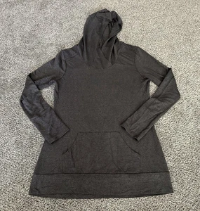 BALANCE COLLECTION L Gray Tunic Sweatshirt Pocket Athletic Yoga - Picture 1 of 10